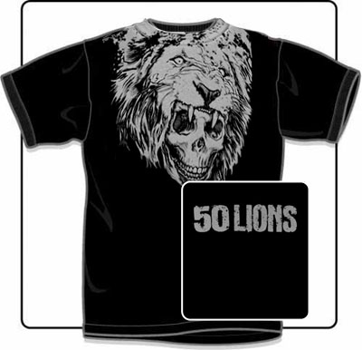 50 Lions "Lion Skull" T Shirt